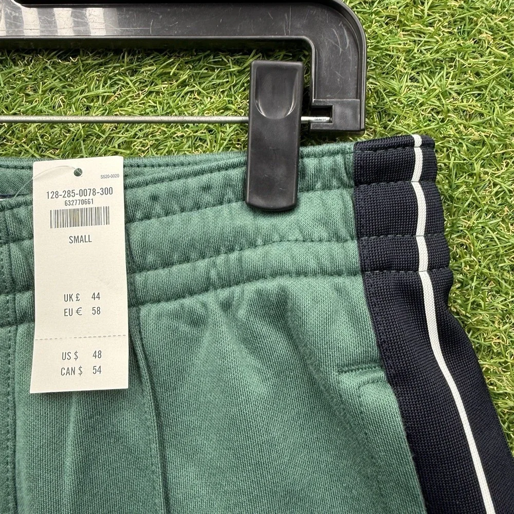 New Abercrombie & Fitch Shorts Mens Small Blue Green Fleece Drawstring Pocket